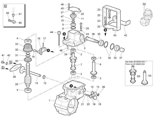 Speed gears of the change (1/2) WB 65 HR 8,5 Flail mowers