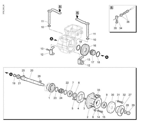 Speed gears of the change (2/2) WB 65 HR 8,5 Flail mowers