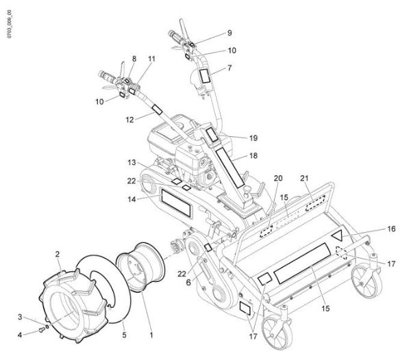 Driving wheel - Plate kit WB 65 HR 8,5 Flail mowers