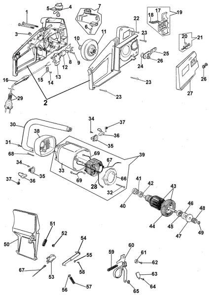 Despiece completo E 160 F Electrosierra