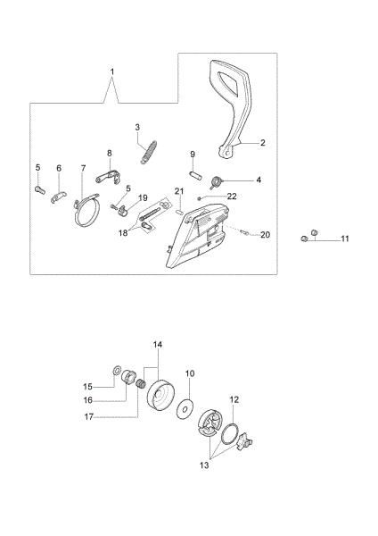 Embrague y freno GS 44 (Euro 1) Motosierra