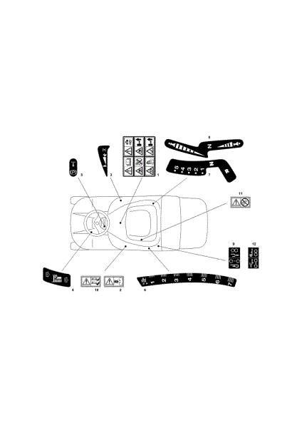 Etiquetas (1/2) OM 72C/12,5KM Cat.2013 Tractor