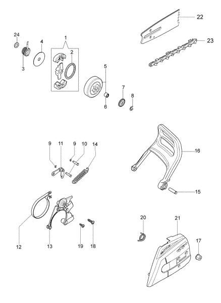 Cubrecadena y embrague GS 35 C (Euro 1) Motosierra