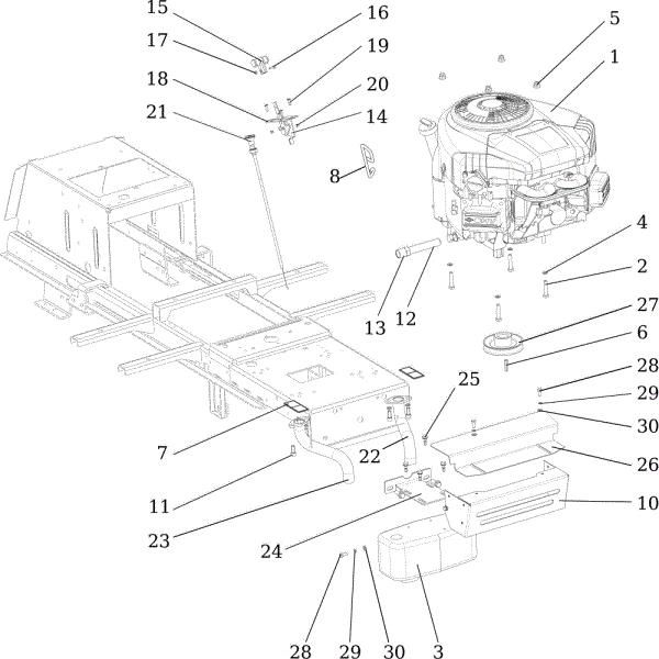 Motor OM 107 L/24 KH (K2400AVD V-Twin) Cat. 2015 Tractor