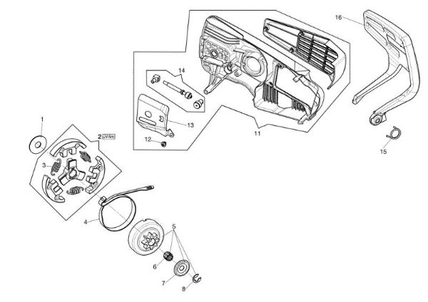 Carter cadena - Embrague GST 250 Motosierra