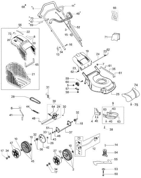 Despiece completo G 48 TBQ COMFORT PLUS (2018) Cortacesped