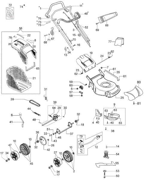 Despiece completo G 48 TBX COMFORT PLUS (2018) Cortacesped