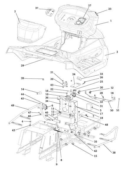 Salpicadero OM 107 L/24 KH (K2400AVD V-Twin) Cat. 2018 Tractor