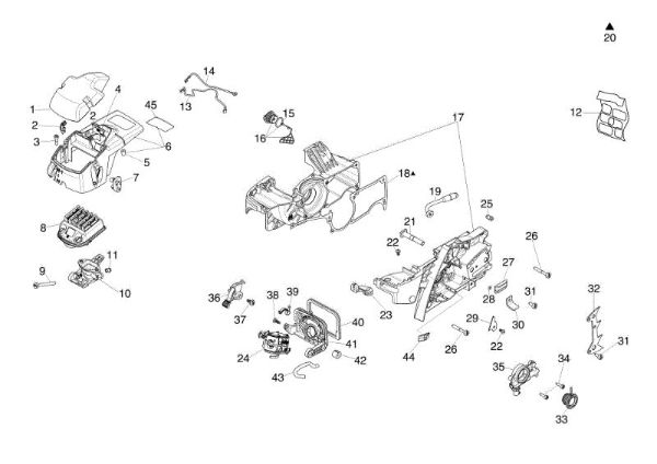 Carter motor y filtre aire GS 651 (EURO 5) Motosierra