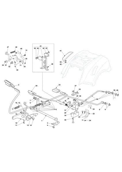 Pedal freno y palanca cambio OM 103/16 K Cat. 2019 Tractor