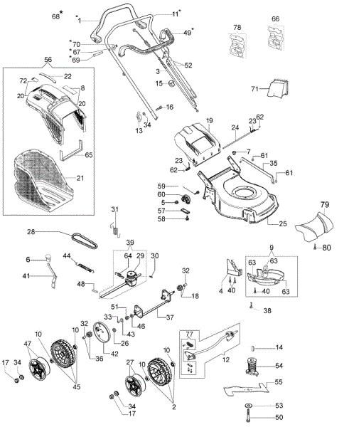 Despiece completo G 44 TK COMFORT PLUS (K605) EURO 5 Cortacesped