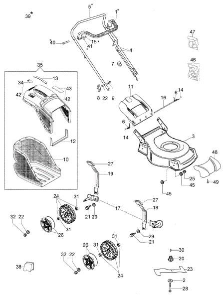 Despiece completo G 48 PK COMFORT PLUS (K605) EURO 5 Cortacesped