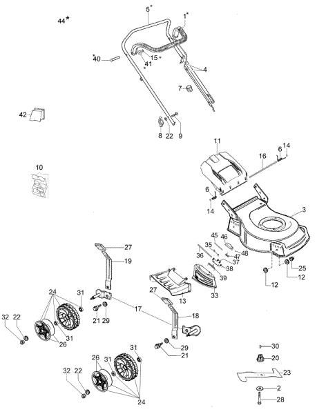 Despiece completo G 48 PK COMFORT SD (K 605) EURO 5 Cortacesped