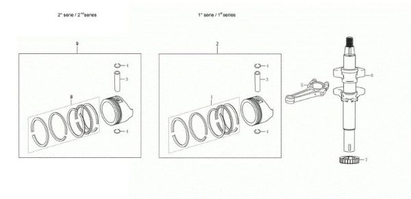 Ciguenal y piston G 48 TK ALLROAD PLUS 4 (K655) EURO 5 Cortacésped