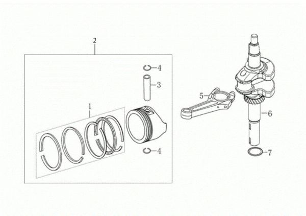Ciguenal y piston MAX 53 PK ALLROAD ALUMINIUM (K805) EURO 5 Cortacesped