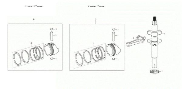 Ciguenal y piston G 48 TKE COMFORT PLUS (K655LI) EURO 5 Cortacesped