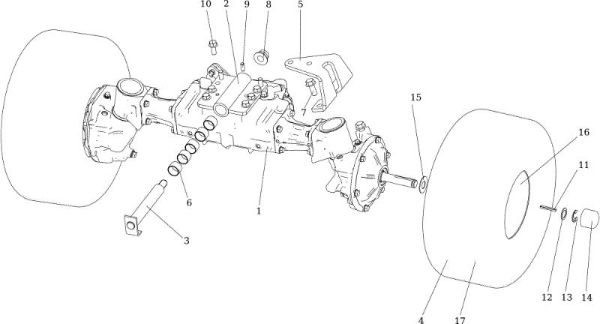 Eje anterior OM 106/24 KH (K2400AVD V-Twin) 4X4 Cat. 2022 Tractor