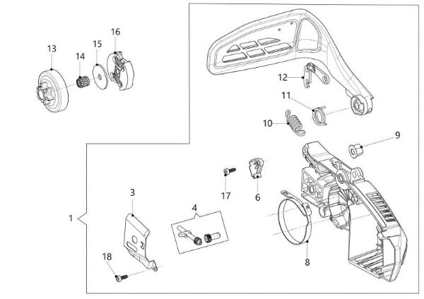 Carter cadena - Embrague GSTH 240 Motosierra