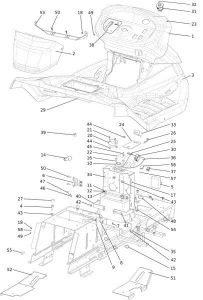 Salpicadero OM 107 L/24 KH (K2400AVD V-Twin - EURO5) Cat. 2023 Tractor