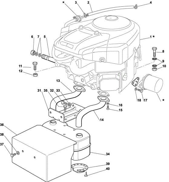 Motor OM 102C/20H Tractor