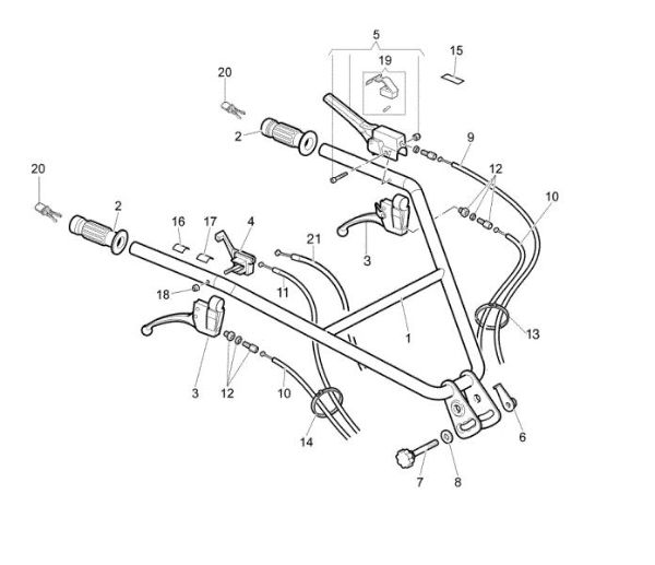 Caja de mando (Manillar) MH 250 R (EN709) Motoazada