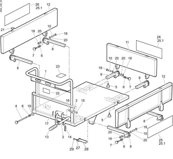Plataforma (basculante) CR 500 (Export) Minitransportador