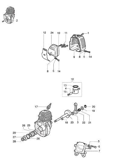 Motor STARK 25 D Desbrozadora