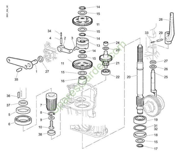Gears (Gearbox) 112 (Fino/Until 2011) Rotary tiller