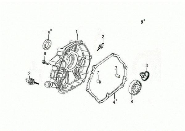 Tapa basamento MOTORE K1100 H (EURO5) Motor