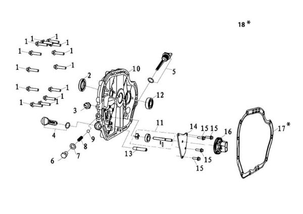 Tapa basamento MOTORE K7000 HD - conico / conical Motor