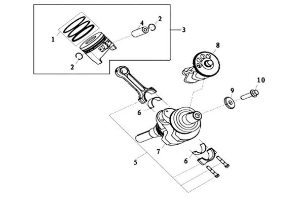 Pistón MOTORE K9000 HD (Diesel) Motor